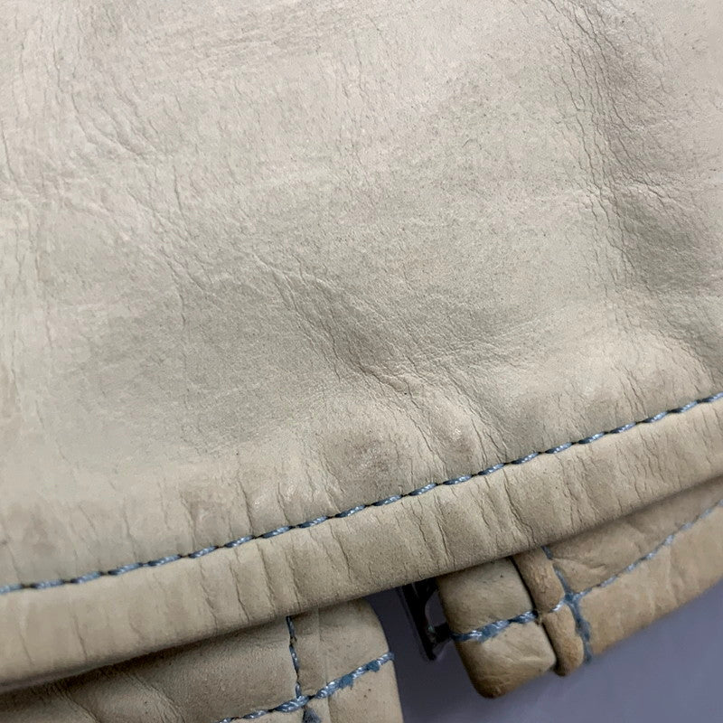 【現状渡し品】【レディース】 ISAMUKATAYAMA BACKLASH イサムカタヤマバックラッシュ COWHIDE LEATHER JACKET カウハイド レザージャケット アウター 168-241028-as-42-izu サイズ:0 カラー:クリーム 万代Net店