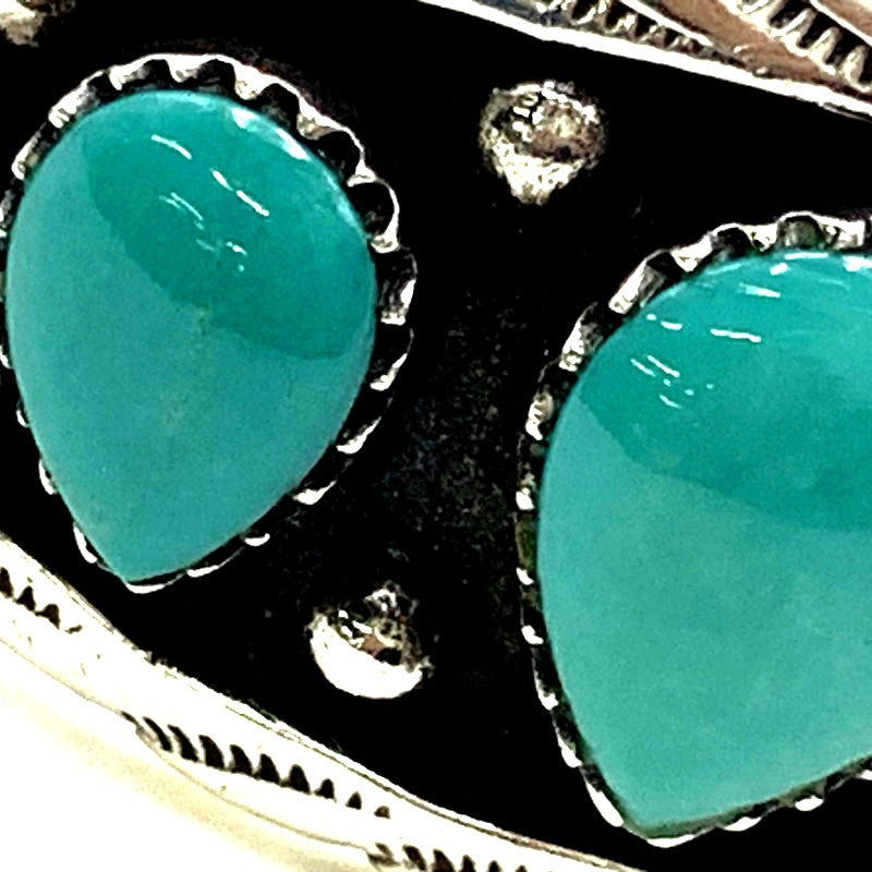 【中古品】【メンズ/レディース】 INDIAN JEWELRY SV925 TURQUOISE BANGLE インディアンジュエリー ターコイズ バングル アクセサリー 191-241117-as-26-izu カラー:シルバー 万代Net店