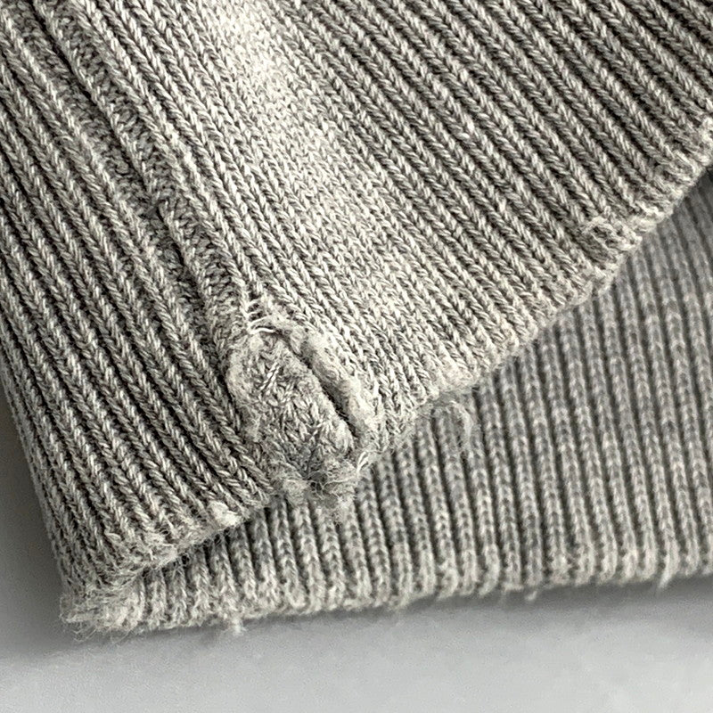 【現状渡し品】【メンズ】 RALPH LAUREN ラルフローレン 90S 前Vスウェット トレーナー ロゴ 刺繍 トップス 146-241213-ay-15-izu サイズ:L カラー:グレー 万代Net店