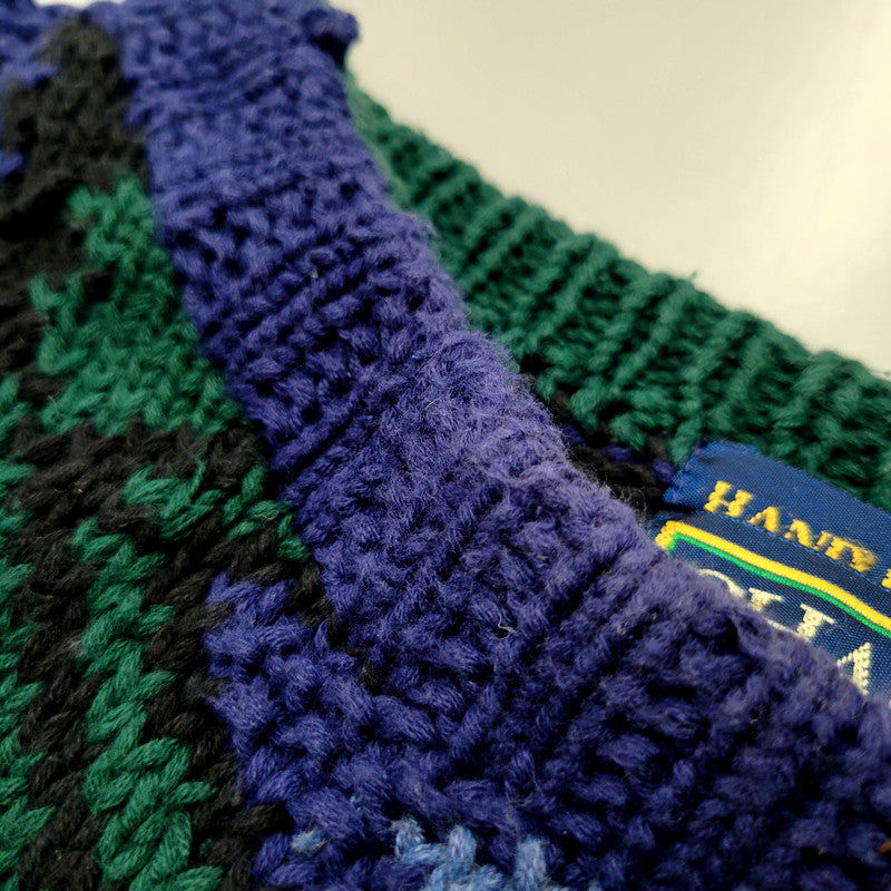 【現状渡し品】【メンズ】 CHAPS RALPH LAUREN チャップス ラルフローレン 80S HAND KNIT ハンドニット 長袖 トップス 146-241226-as-01-izu サイズ:L カラー:マルチ 万代Net店