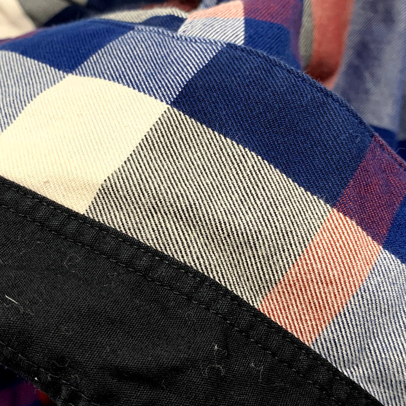 【中古品】【メンズ】 BLACK LABELCRESTBRIDGE ブラックレーベル・クレストブリッジ LS CHECK SHIRT 51M01-100-28 ロングスリーブ チェックシャツ 長袖 トップス 141-250102-as-07-izu サイズ:S カラー:マルチカラー 万代Net店