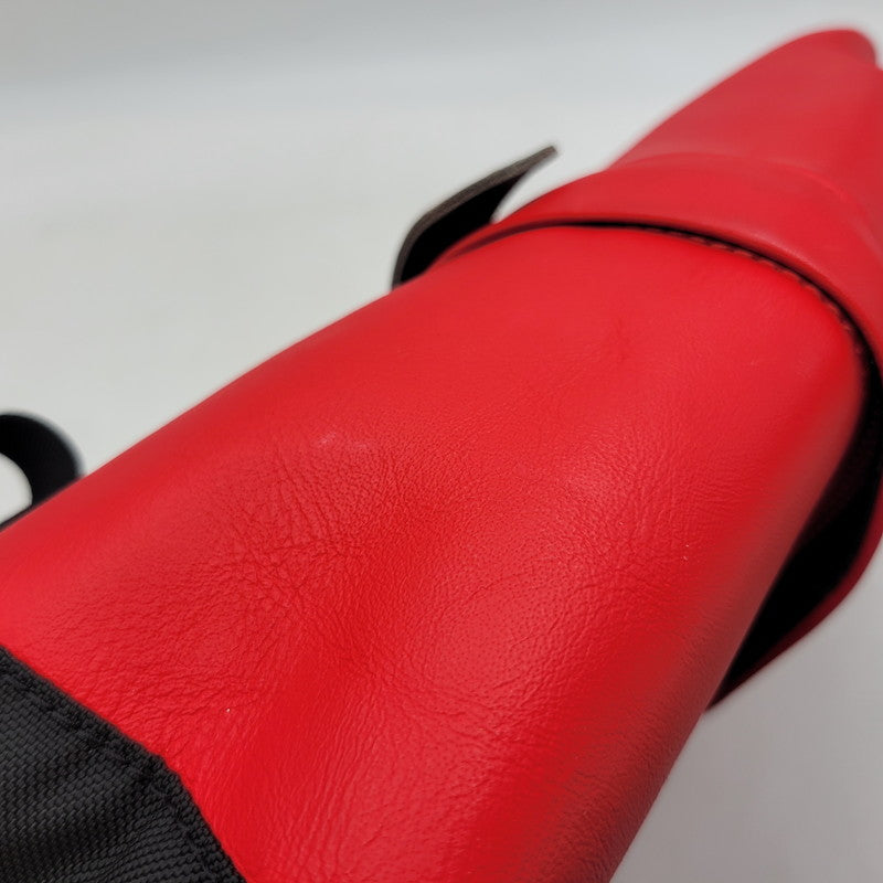 【中古品】【メンズ/レディース】 Supreme シュプリーム × THE NORTH FACE ザノースフェイス LEATHER DAY PACK NF0A3G73 レザーデイパック リュック バッグ カバン 鞄 188-250715-as-14-izu カラー:レッド×ブラック 万代Net店