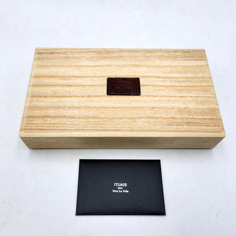 【中古品】【メンズ/レディース】 ITUAIS イトゥアイス CROCODILE POROSUS BELEZERA WALLET LONG ポロサス ビリズエラ ロングウォレット 長財布 200-250207-as-11-izu カラー:ブラウン 万代Net店