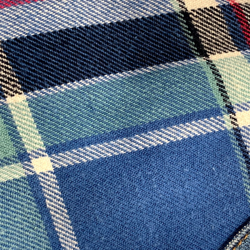 【中古品】【メンズ】 1piu1uguale3 ウノピュウノウグァーレトレ × WRANGLER ラングラー LS CHECK WESTERN SHIRT WS9061 ロングスリーブ チェック ウエスタン シャツ 長袖 トップス 140-250212-as-01-izu サイズ:L カラー:ブルー系 万代Net店