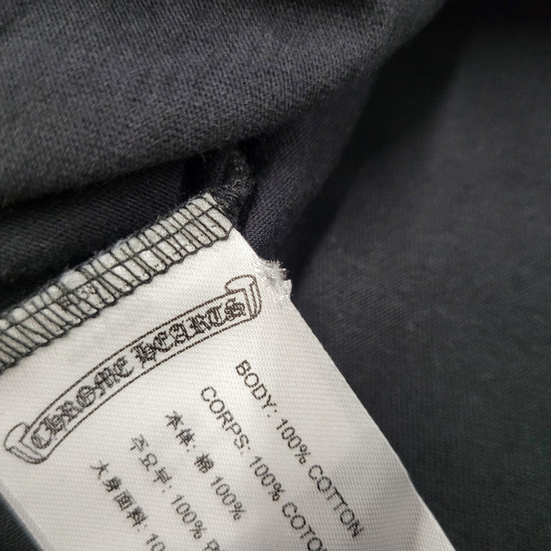 【中古美品】【メンズ】 CHROME HEARTS クロムハーツ SS T-SHIRT ショートスリーブ Tシャツ ロゴ ポケット 半袖 トップス 190-250316-as-26-izu サイズ:L カラー:ブラック 万代Net店