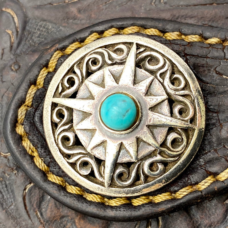 【現状渡し品】【メンズ/レディース】 SAAD サード BIKERS LEATHER WALLET バイカーズ レザー ウォレット 長財布 200-250411-as-19-izu カラー:ブラウン 万代Net店