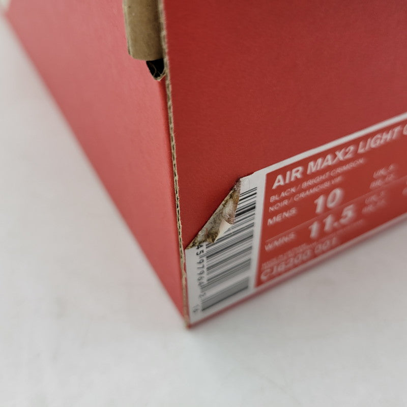 【中古品】【メンズ】 NIKE ナイキ × ATMOS アトモス AIR MAX2 LIGHT QS CJ6200-001 エア マックス 2 ライト QS スニーカー シューズ 靴 160-250420-as-12-izu サイズ:28cm カラー:BLACK/BRIGHT CRIMSON 万代Net店