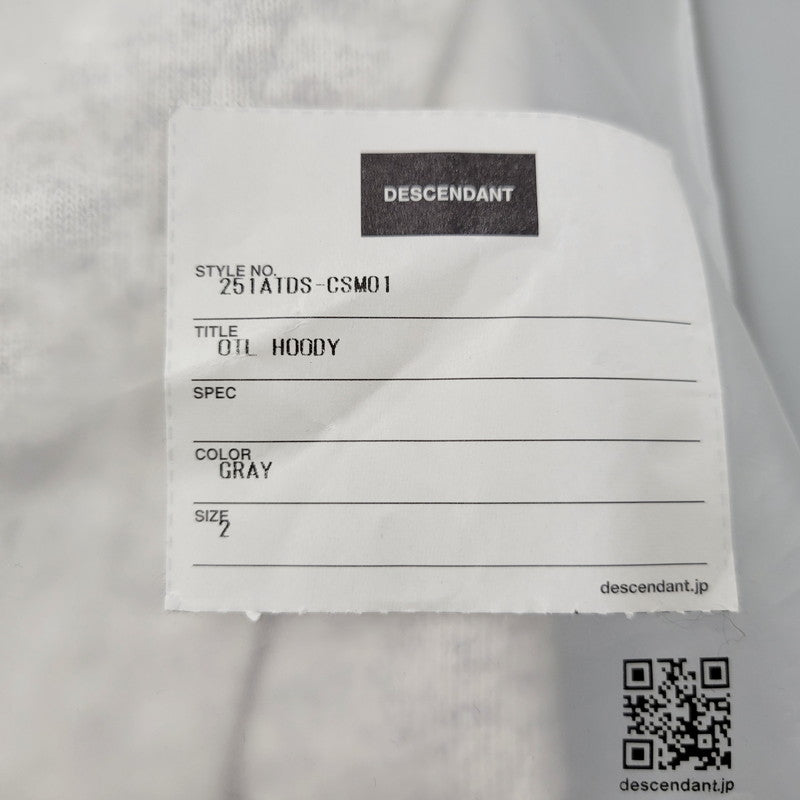 【中古美品】【メンズ】 DESCENDANT ディセンダント OTL HOODY 251ATDS-CSM01 フーディー パーカー 長袖 トップス 142-250504-as-03-izu サイズ:2 カラー:グレー 万代Net店