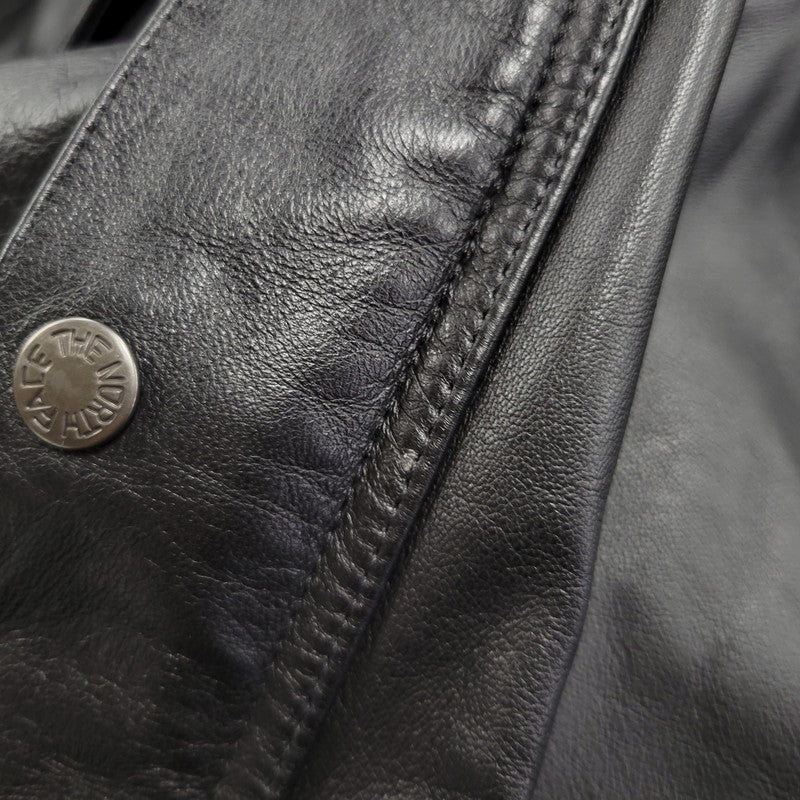 【中古品】【メンズ】 Supreme シュプリーム × THE NORTH FACE ザノースフェイス LEATHER MOUNTAIN PARKA NP61807I レザー マウンテン パーカー ジャケット アウター 149-250708-as-08-izu サイズ:S カラー:ブラック 万代Net店