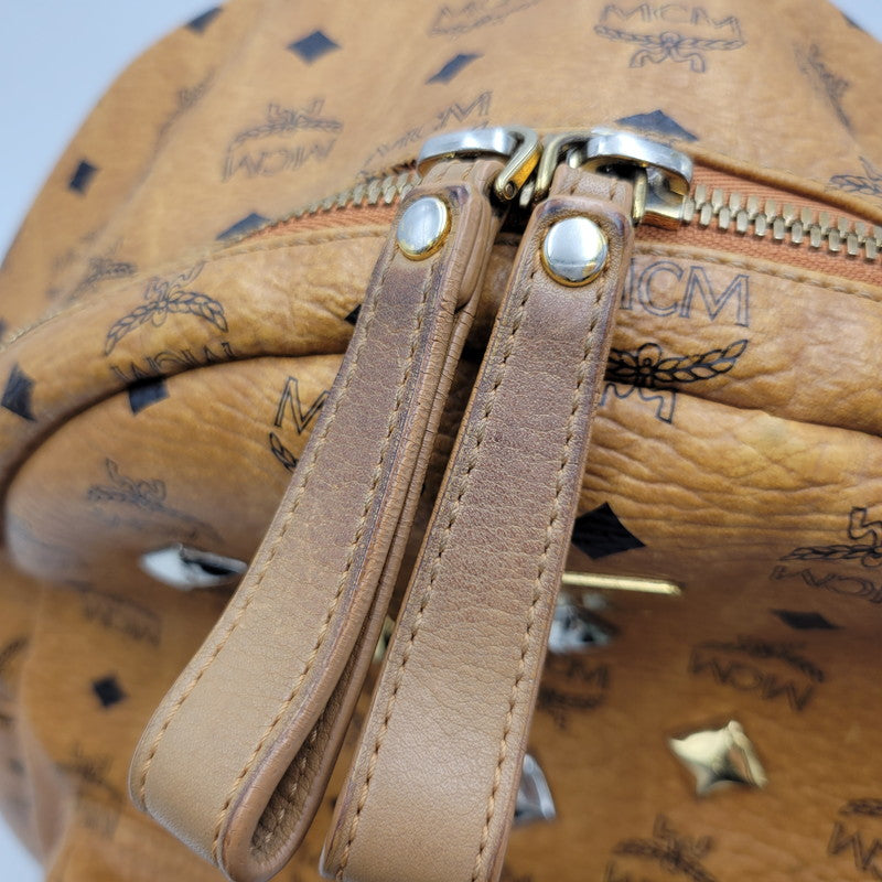 【現状渡し品】【メンズ/レディース】 MCM エム・シー・エム VISETOS STUDS BACKPACK MMK2AVE01 ヴィセトス スタッズ バックパック リュック バッグ カバン 鞄 180-250520-as-13-izu カラー:ブラウン 万代Net店