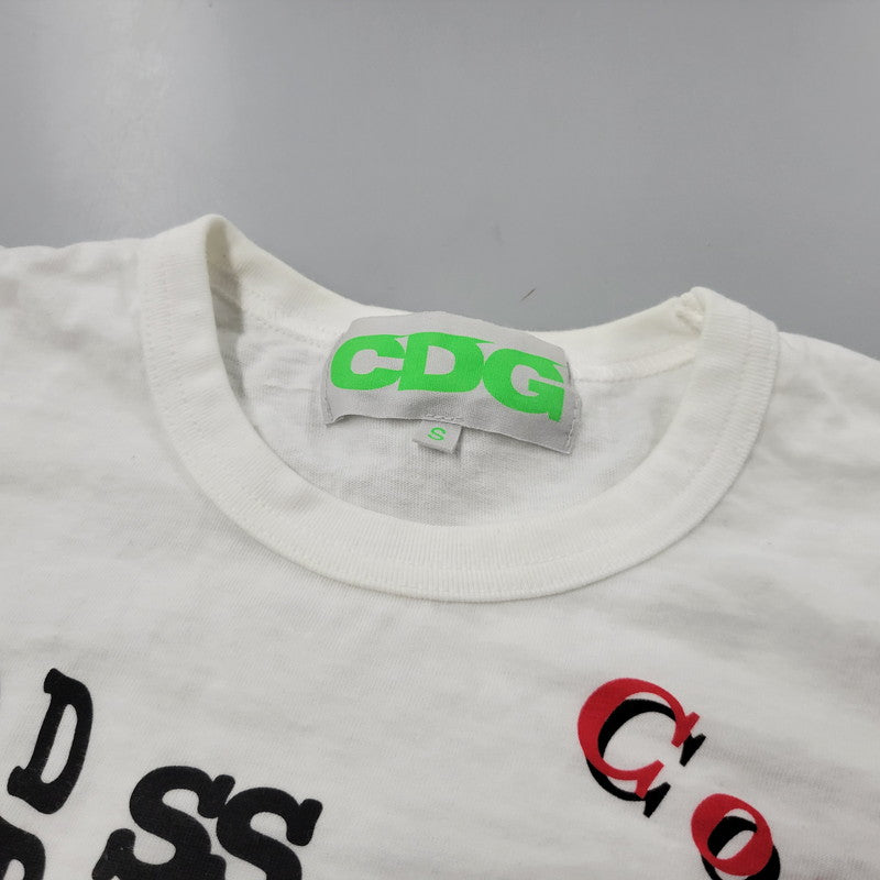 【中古品】【レディース】 CDG シーディージー OA-T012 DREAMLAND SYNDICATE TEE ドリームランドシンジケートT トップス 半袖 168-250614-ma-01-izu サイズ:S カラー:白 万代Net店