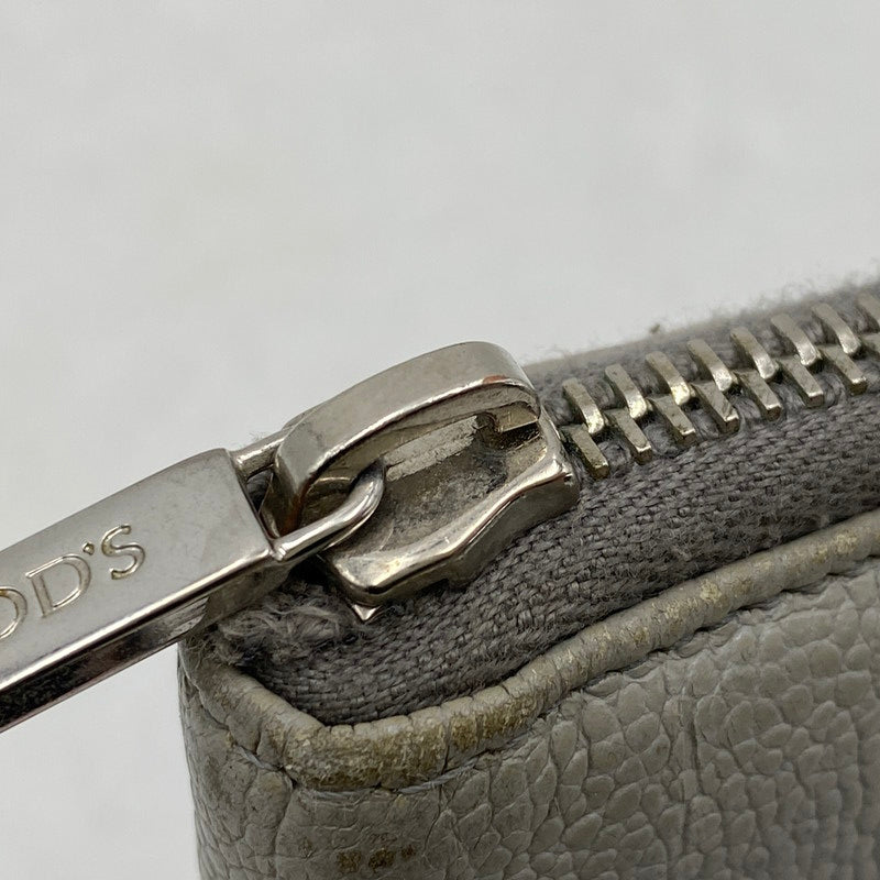 【中古品】【メンズ】 トッズ イタリア製 ラウンドファスナー長財布 ロングウォレット サイフ 200-250706-ma-03-izu カラー:GRAY 万代Net店