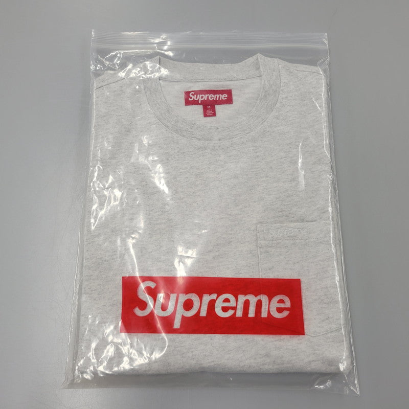【中古美品】【メンズ】 Supreme シュプリーム S/S POCKET TEE ショートスリーブ ポケット Tシャツ 半袖 トップス 149-250714-as-31-izu サイズ:M カラー:グレー 万代Net店