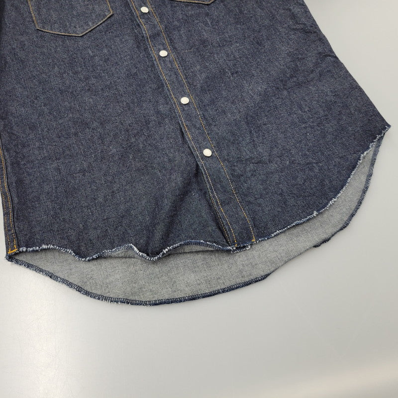 【中古美品】【メンズ】 HYSTERIC GLAMOUR ヒステリックグラマー WESTERN DENIM SHIRT 02243AH51 ウエスタンデニムシャツ HYSTERIC刺繍 長袖 トップス 140-250715-as-02-izu サイズ:M カラー:インディゴ 万代Net店