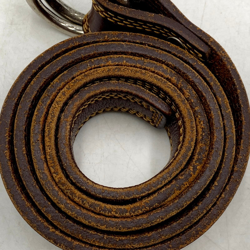 【中古品】【メンズ/レディース】 NEPENTHES ネペンテス RING BUCKLE LEATHER BELT リング バックル レザー ベルト 208-250728-ya-09-izu カラー:BROWN 万代Net店
