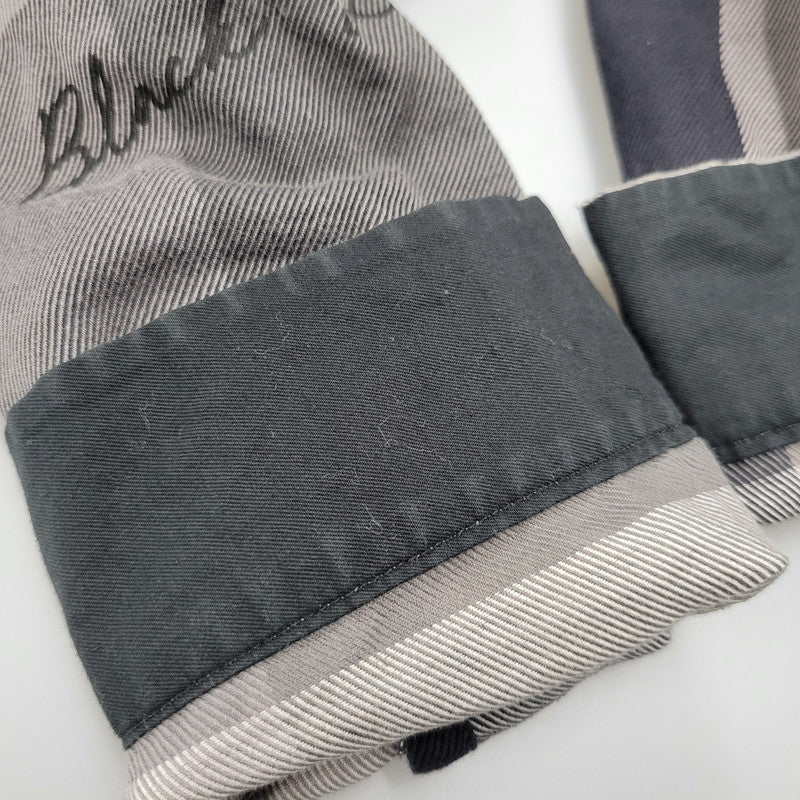 【中古品】【メンズ】 BLACK LABELCRESTBRIDGE ブラックレーベル・クレストブリッジ 51M15-813-08 ビッグスケール チェック シャツ トップス 長袖 オーバーサイズ 141-250809-rk-02-izu サイズ:M カラー:グレー×ブラック 万代Net店