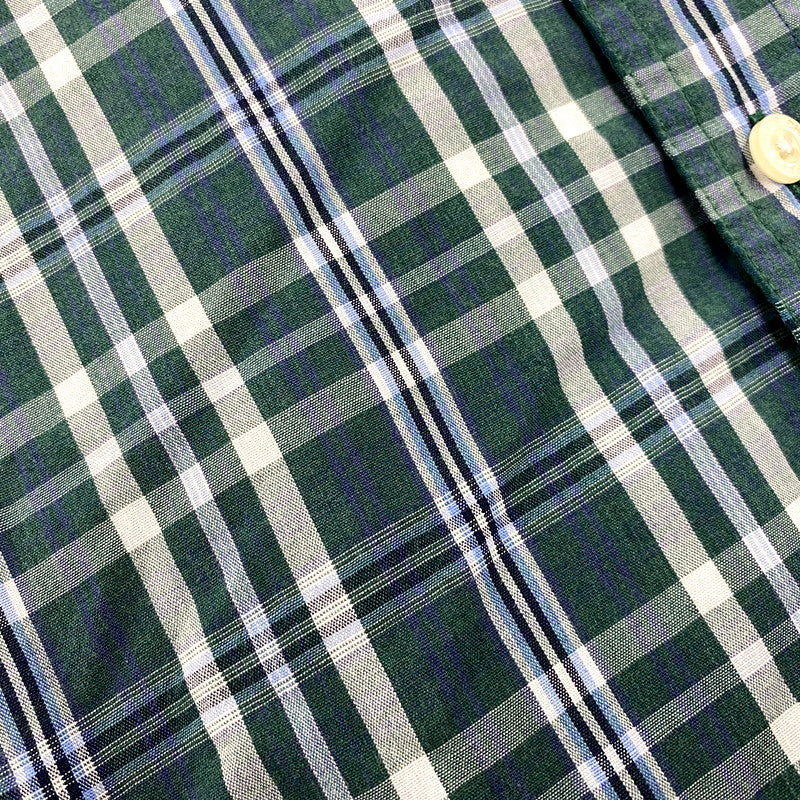 【中古品】【メンズ】 CHAPS RALPH LAUREN チャップス ラルフローレン LS BD SHIRT ロングスリーブ ボタンダウン シャツ 長袖 チェック トップス 146-250811-as-34-izu サイズ:L カラー:グリーン系 万代Net店