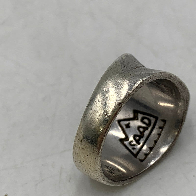 【中古品】【メンズ】 SAAD サード 925 BLACK STONE 唐草 太陽神 RING ブラックストーン リング 指輪 アクセサリー 小物 191-250828-ma-12-izu サイズ:17号 カラー:シルバー 万代Net店