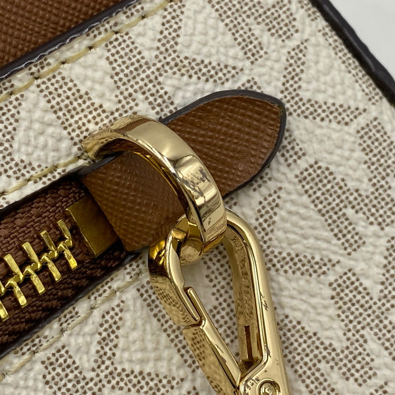 【中古品】【レディース】 Michael Kors マイケルコース 35S1GTTC9B JET SET LARGE LOGO CROSSBODY BAG ジェットセットラージロゴクロスボディバッグ 鞄 カバン ショルダーバッグ 188-250827-ma-20-izu カラー:ホワイト系×ブラウン 万代Net店