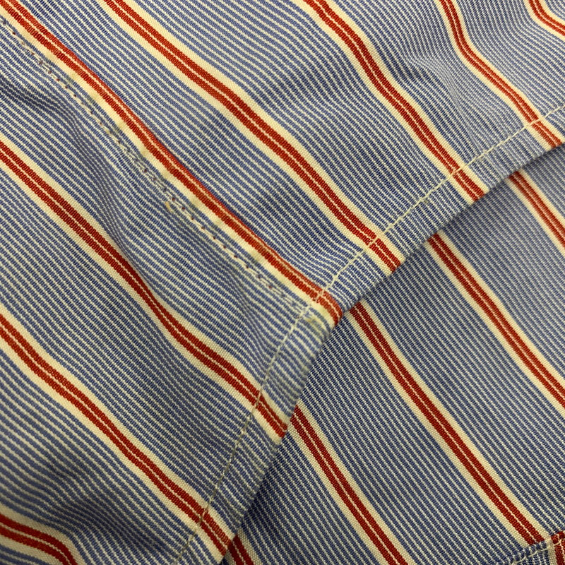 【中古品】【メンズ】 MAISON SPECIAL メゾンスペシャル ×THOMAS MASON トーマス メイソン STRIPE SS SHIRT ストライプ ショートスリーブ シャツ トップス 半袖 140-250825-ya-01-izu サイズ:46 カラー:ブルー 万代Net店