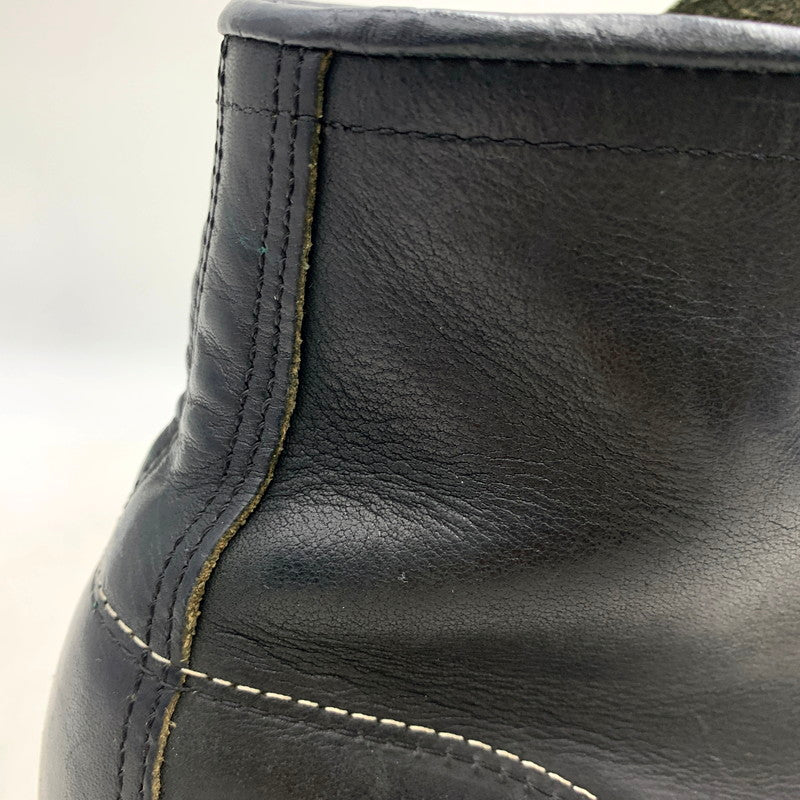 【中古品】【メンズ】 RED WING レッドウィング MOC TOE CLASSIC 9075 モックトゥ クラシック 刺繍羽タグ USA製 シューズ 靴 164-250826-as-05-izu サイズ:27cm カラー:ブラック 万代Net店