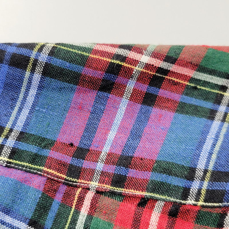 【中古品】【メンズ】 710590859001 MULTI CHECK LS LINEN SHIRT マルチチェックロングスリーブリネンシャツ トップス 長袖 147-250910-ma-16-izu サイズ:L カラー:マルチ 万代Net店