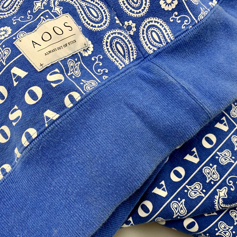 【中古品】【メンズ】 ALWAYS OUT OF STOCK オールウェイズ アウトオブ ストック PAISLEY PARKA ペイズリー パーカー トップス 長袖 142-250917-cs-25-izu サイズ:XL カラー:ブルー 万代Net店