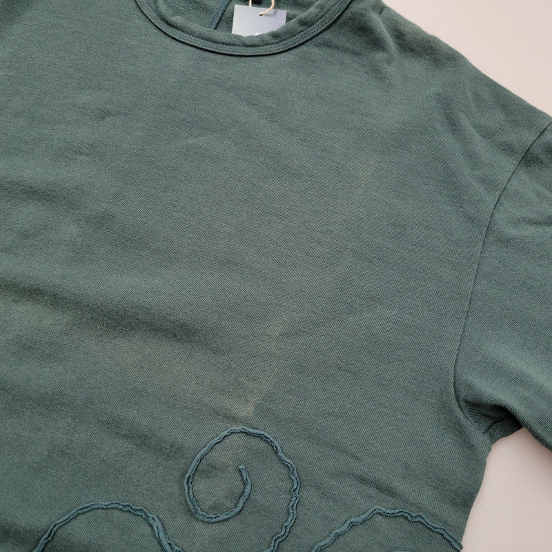 【中古品】【メンズ】 remilla レミーラ R231207 天竺カットロゴ THREE QUARTER SLEEVE T-SHIRT スリー クオーター スリーブ Tシャツ トップス 半袖 142-250921-cs-09-izu サイズ:L カラー:グリーン 万代Net店