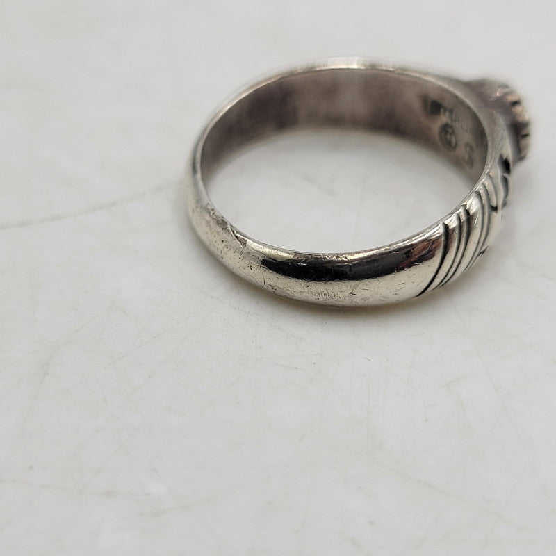 【中古品】【メンズ】 USED STERLING STONE RING スターリング ストーンリング 指輪 アクセサリー 191-250926-hi-13-izu カラー:ブラック/シルバー 万代Net店