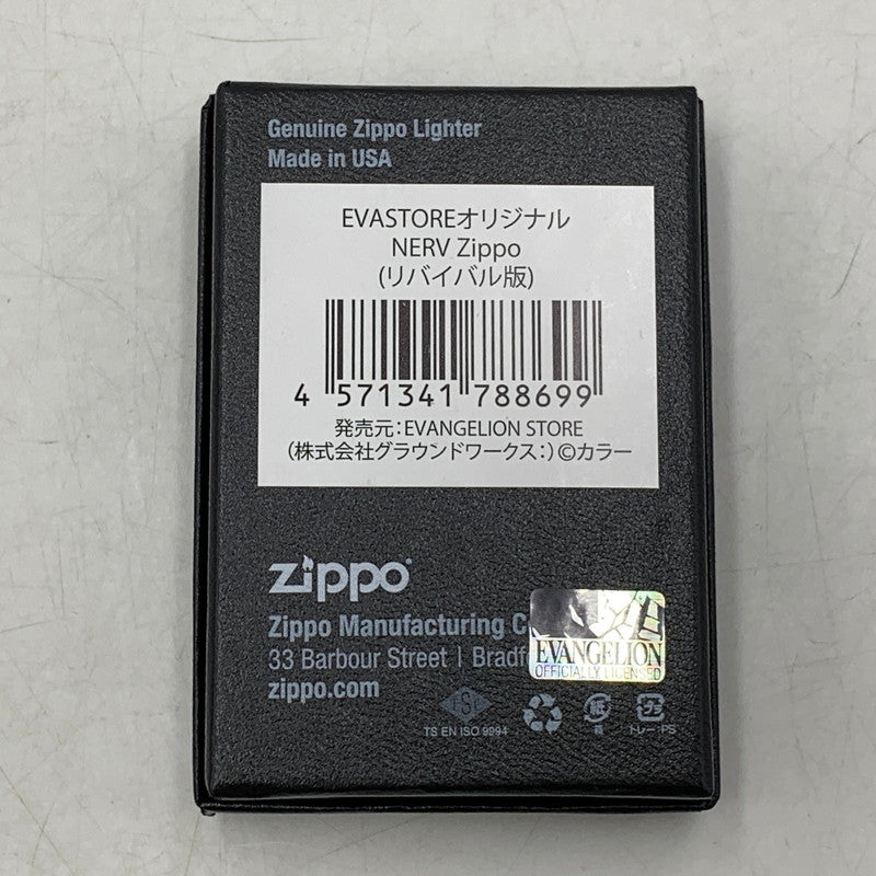 【中古品】【メンズ/レディース】 ZIPPO ジッポ EVASTORE ORIGINAL NERV OIL LIGHTER エヴァストア オリジナル オイルライター リバイバル版 喫煙具 206-250921-as-03-izu カラー:シルバー 万代Net店