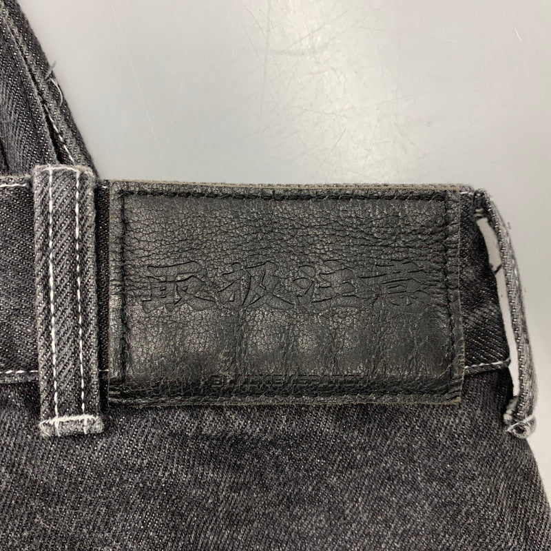【中古品】【メンズ】 BLACKEYEPATCH ブラックアイパッチ B EMBLEM DOUBLE KNEE DENIM PANTS ダブルニー デニムパンツ ジーンズ ボトムス 153-250920-as-10-izu サイズ:34/L カラー:ブラック 万代Net店