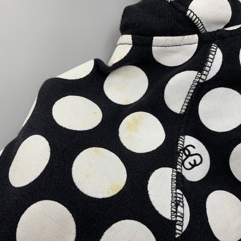 【中古品】【メンズ】 STUSSY AUTHENTIC ステューシー オーセンティック ZIP UP HOODED SWEATSHIRT ジップアップ フーデッド スウェットシャツ 水玉 パーカー 長袖 トップス 142-250920-as-15-izu サイズ:S カラー:ブラック×ホワイト 万代Net店