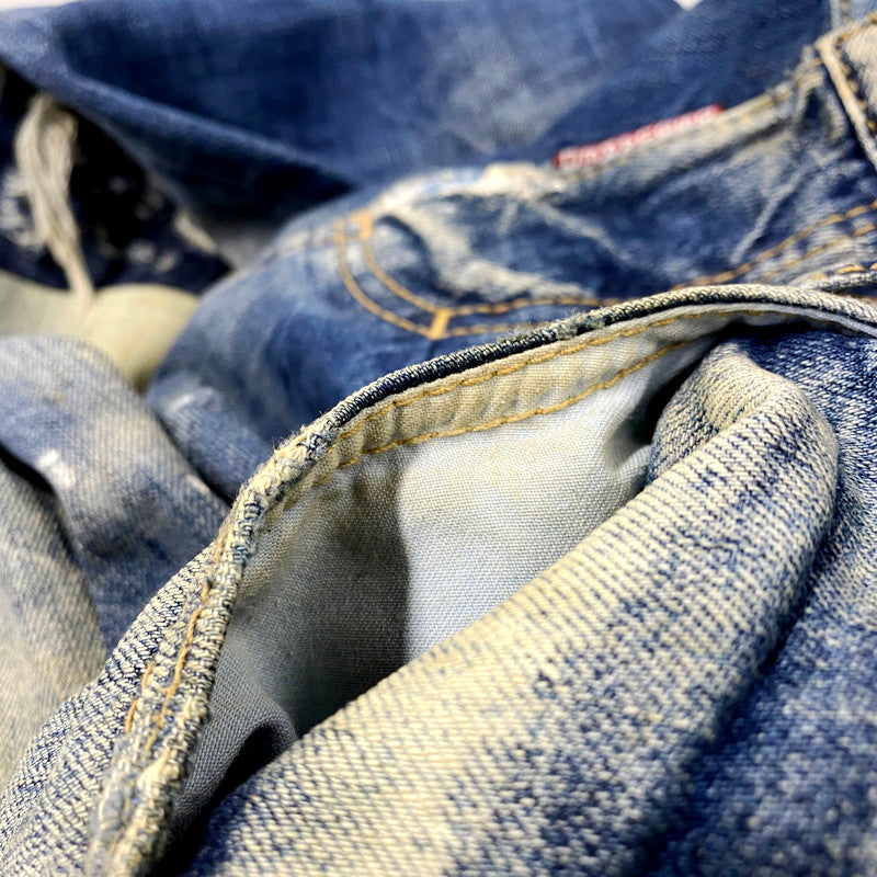 【中古品】【メンズ】 S74LA0592 DAMAGE DENIM PANTS ダメージ デニム パンツ ズボン ボトムス 152-250926-ya-11-izu サイズ:44 カラー:インディゴ 万代Net店