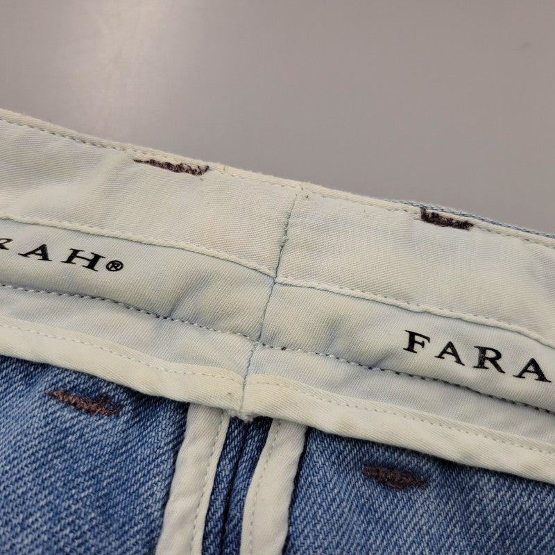 【中古品】【メンズ】 FARAH ファーラー FR0302-M4002 2 TUCK WIDE TAPERED PANTS ツータック ワイド テーパード パンツ ボトムス ズボン 152-260110-cs-02-izu サイズ:34×30 カラー:ライトインディゴ 万代Net店