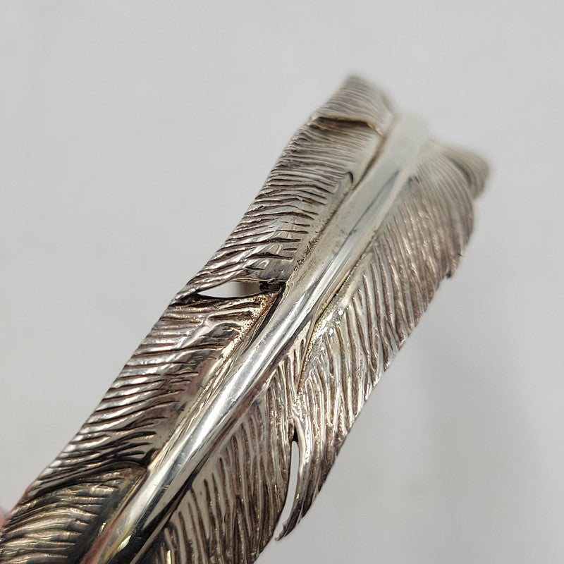 【中古品】【メンズ/レディース】 ED HARDY エドハーディ SILVER FEATHER BANGLE SV925 シルバー フェザー バングル アクセサリー 192-251005-as-09-izu カラー:シルバー 万代Net店
