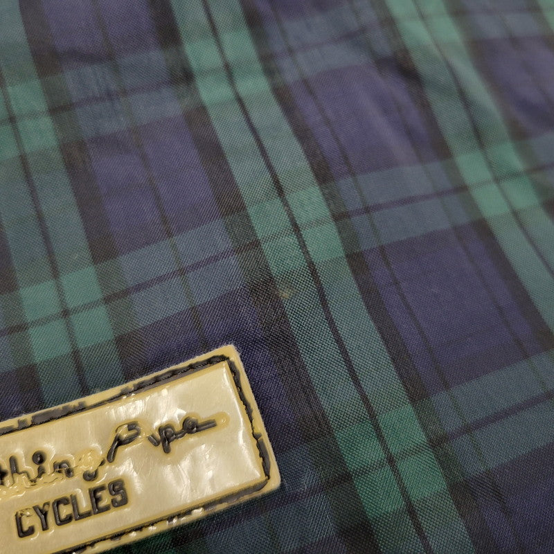 【中古品】【メンズ】 BATHING APE CYCLES ベイシングエイプ 日本製 90S CHECK NYLON JACKET チェック ナイロン ジャケット アウター 142-251030-cs-12-izu サイズ:M カラー:ネイビー×グリーン 万代Net店