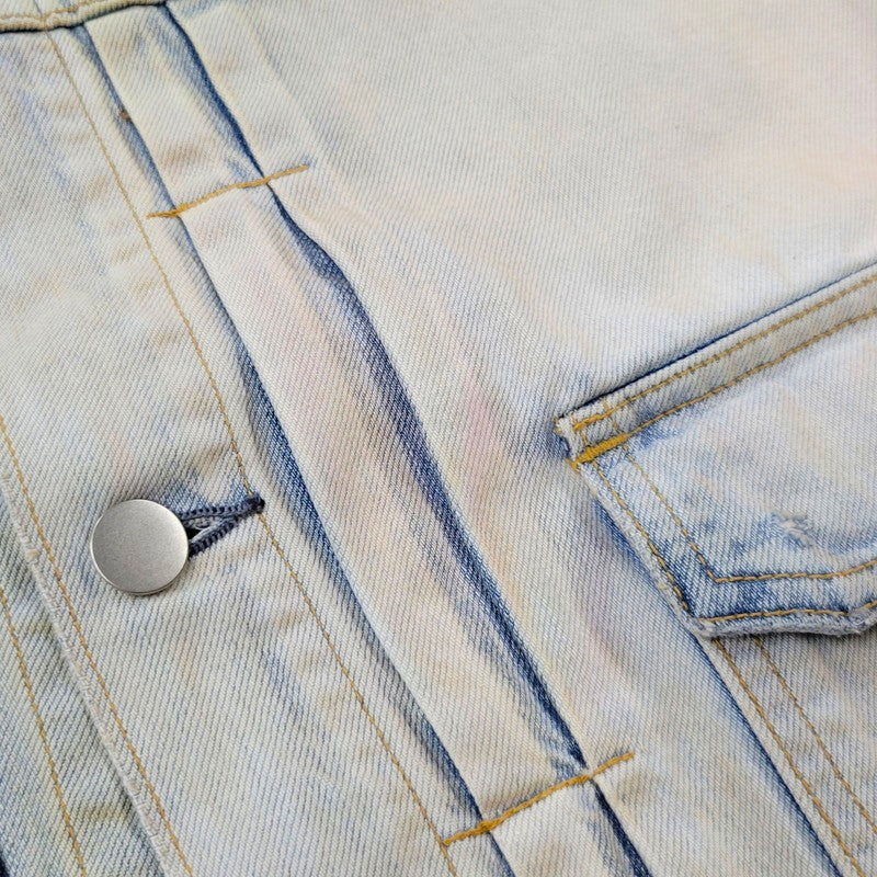 【中古美品】【メンズ】 ANCELLM アンセルム LAYERING COLOR DENIM JACKET ANC-JK67 レイヤリングカラー デニムジャケット アウター 140-251030-as-25-izu サイズ:2 カラー:INDIGO 万代Net店