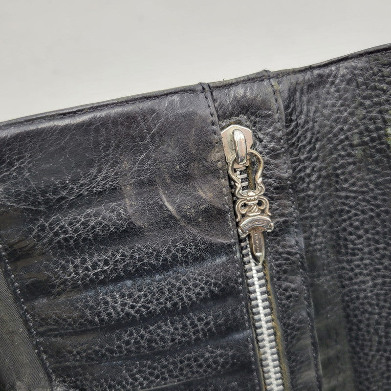 【現状渡し品】【メンズ】 CHROME HEARTS クロムハーツ WAVE WALLET ウェーブウォレット 長財布 190-251214-as-08-izu カラー:ブラック 万代Net店