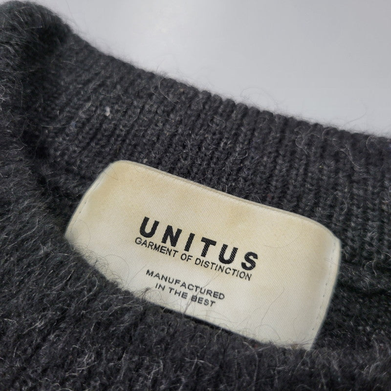 【中古品】【メンズ】 UNITUS ユナイタス MIXED KNIT SWEATER ミックス ニット セーター 長袖 トップス 140-251104-as-15-izu サイズ:2 カラー:ブラック×ブラウン 万代Net店