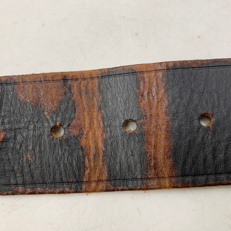 【中古品】【メンズ】 RRL ダブルアールエル イタリア製 真鍮バックル LEATHER BELT レザーベルト 205-251108-ya-20-izu サイズ:38インチ カラー:ブラウン系 万代Net店