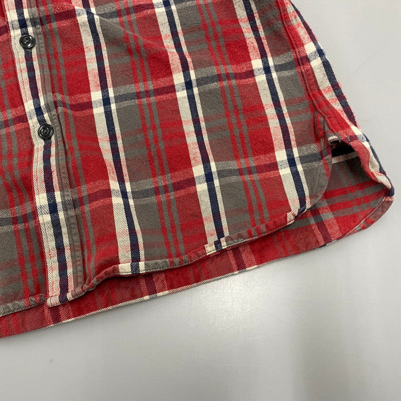 【中古品】【メンズ】 TARTAN CHECK LS SHIRT タータン チェック ロングスリーブ シャツ 長袖 145-260104-kh-03-izu サイズ:38 カラー:レッド系 万代Net店