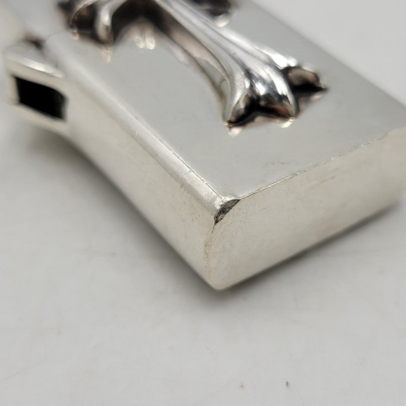 【中古品】【メンズ/レディース】 CHROME HEARTS クロムハーツ ZIPPO ジッポー タイニーダブルクロス スリムV2 ライター 190-251214-as-03-izu カラー:シルバー 万代Net店