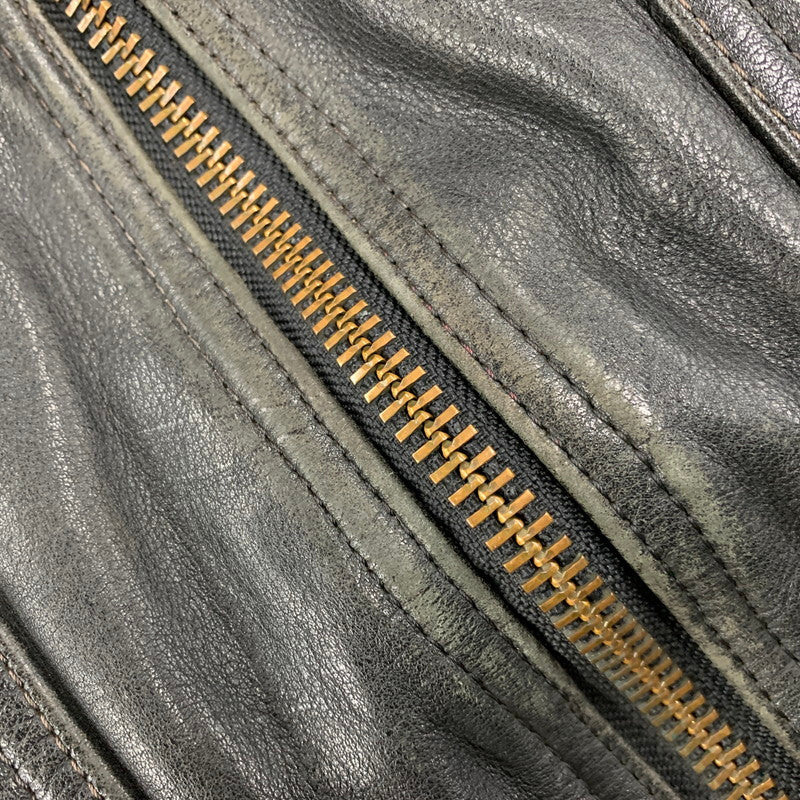 【現状渡し品】【メンズ】 KADOYA カドヤ NEW CONCEPTER LEATHER SINGLE RIDERS JACKET レザー シングル ライダース ジャケット アウター 145-251122-as-05-izu サイズ:M カラー:ブラック 万代Net店