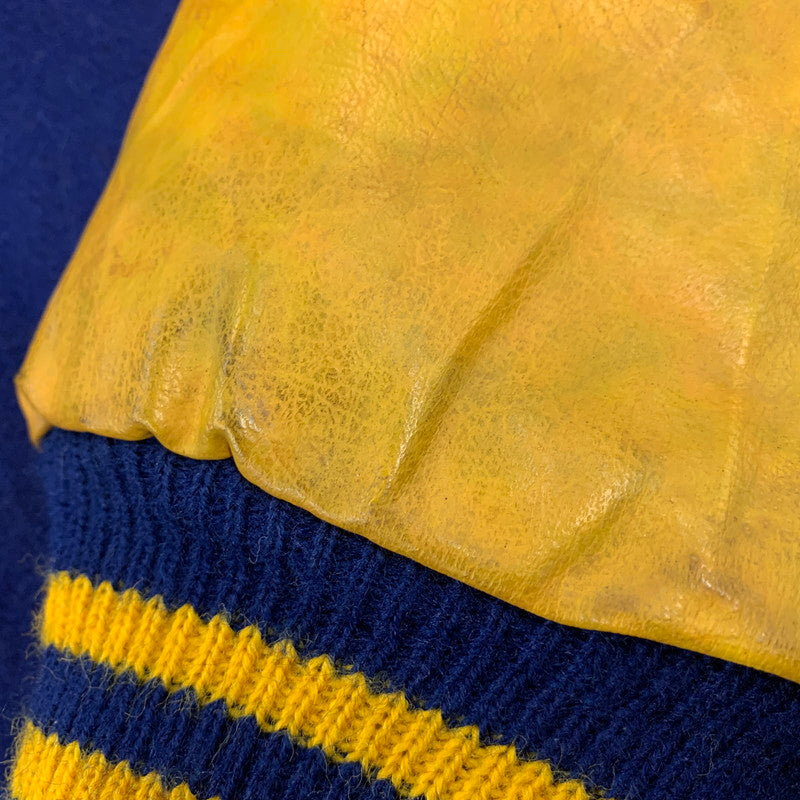 【中古品】【メンズ】 THE STANDARD PENNANT スタンダードペナント 70-80S CR WOOL×LEATHER SUTADIUM JACKET ウール×レザー スタジアム ジャケット アウター 146-251125-cs-19-izu サイズ:不明 カラー:ブルー×イエロー 万代Net店