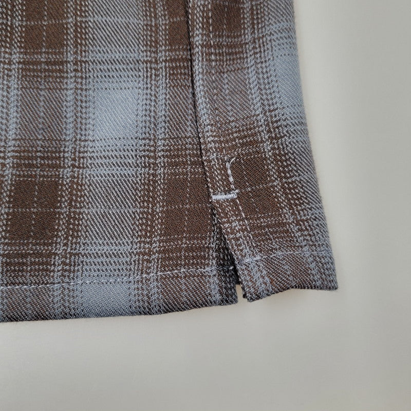 【中古美品】【メンズ】 HEADWAYZ ヘッドウェイズ TYPE VSL8 OMBRE-CHECK SHIRT オンブレチェックシャツ 長袖 トップス 145-251212-kh-05-izu サイズ:L カラー:ブルー×ブラウン 万代Net店