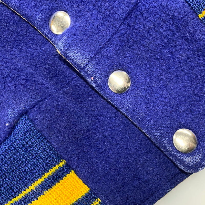【現状渡し品】【メンズ】 USED VINTAGE NOTRE DAME WOOL STADIUM JACKET ウール スタジアムジャケット スタジャン アウター 146-251208-as-01-izu カラー:ブルー×イエロー 万代Net店