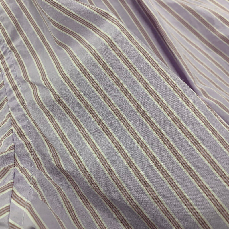 【中古美品】【メンズ】 REFOMED リフォメッド WRIST PATCH WIDE SHIRT RESH-021 リストパッチ ワイドシャツ ストライプ 長袖 トップス 140-251212-as-13-izu サイズ:2 カラー:LAVENDER 万代Net店