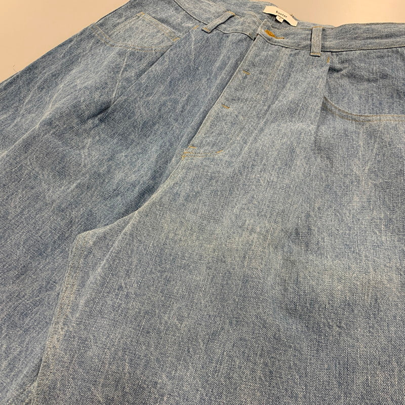 【中古品】【メンズ】 KONTOR コントール DEEP TUCK WIDE STRAIGHT DENIM PANTS KON-PT04253 ディープタック ワイドストレートデニムパンツ ボトムス 151-251212-as-08-izu サイズ:2 カラー:ICE BLUE 万代Net店