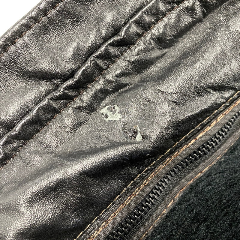 【現状渡し品】【メンズ】 BROOKS ブルックス SINGLE RIDERS JACKET シングルライダースジャケット USA製 アウター 146-251223-as-20-izu サイズ:40 カラー:ブラック 万代Net店