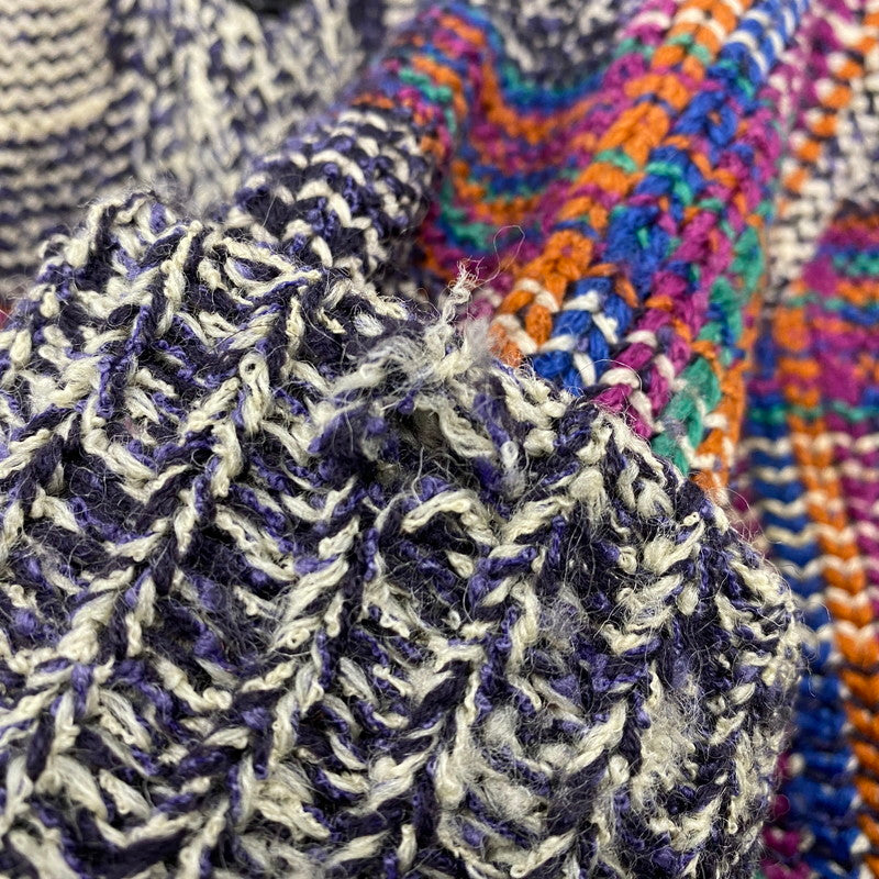 【現状渡し品】【メンズ】 USED ユーズド PATCHWORK KNIT CARDIGAN パッチワーク ニット カーディガン 146-260104-yn-04-izu サイズ:M カラー:マルチ 万代Net店